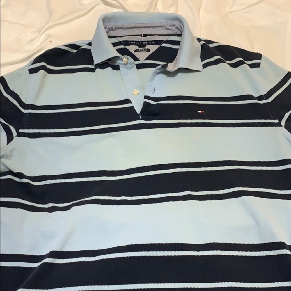 Tommy Hilfiger XL polo shirt baby blue / navy blue